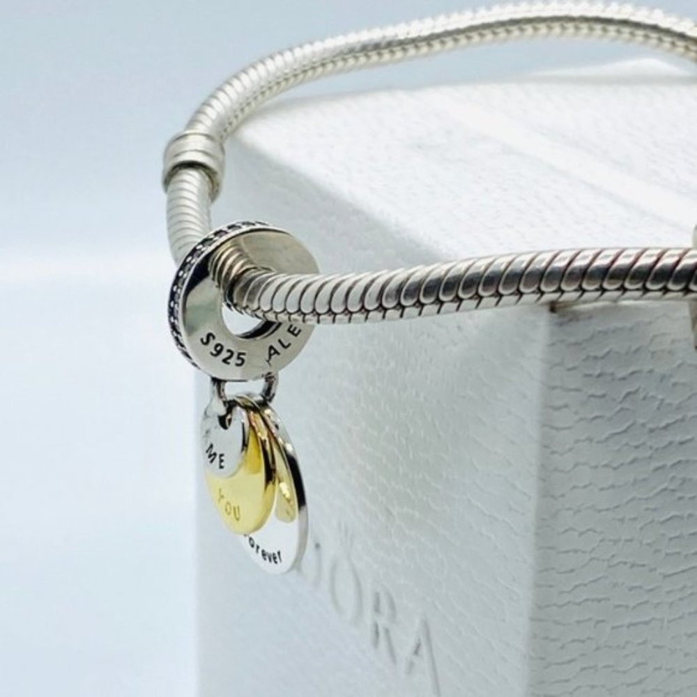 You & Me Forever Dangle Charm, Clear CZ